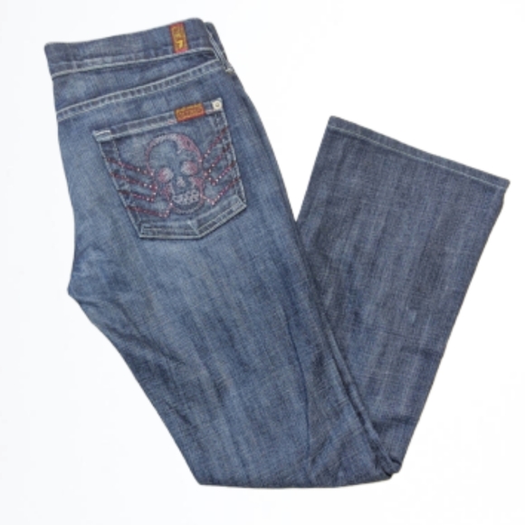 7 For All Mankind Denim - 7FAM skull flares